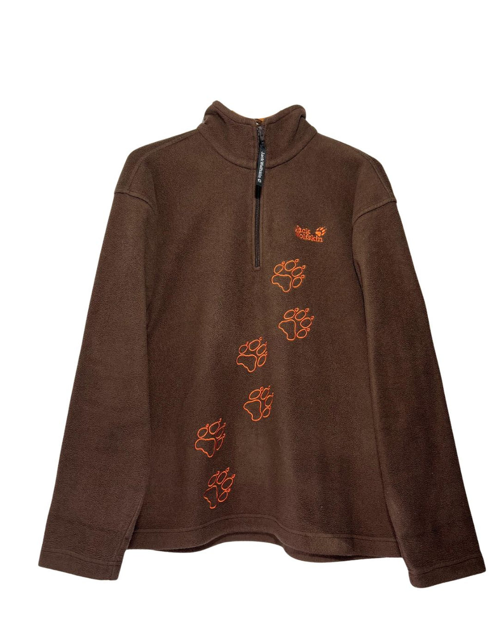 Forro Polar Jack Wolfskin Vintage Marrón Media Cremallera - Talla M