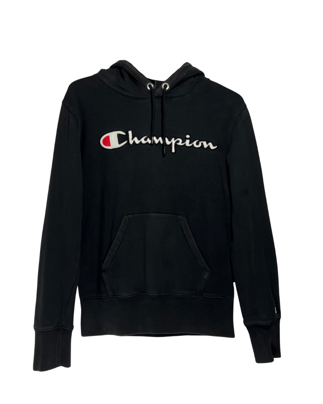 Sudadera Champion Vintage Negra con Capucha - Talla XS