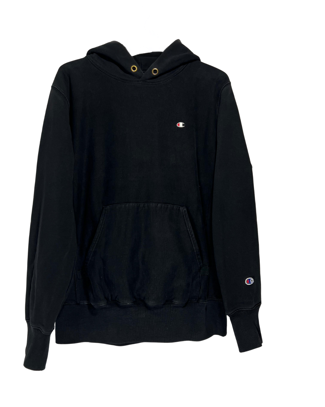 Sudadera Champion Vintage Negra con Capucha - Talla L