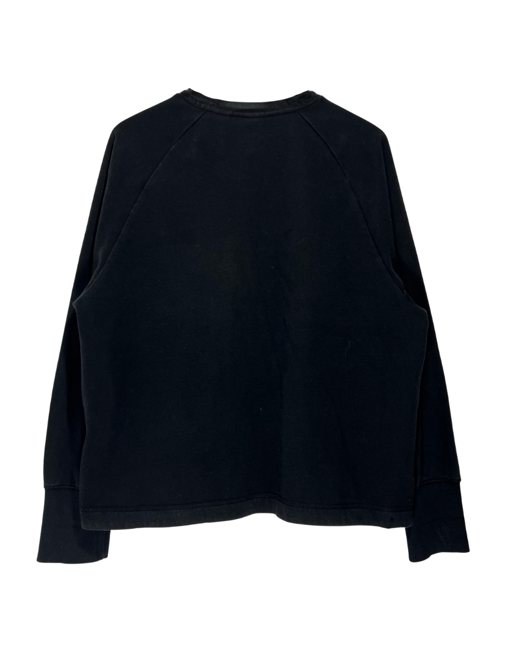 Sudadera Champion Vintage Negra con Estampado Sin Capucha - Talla M