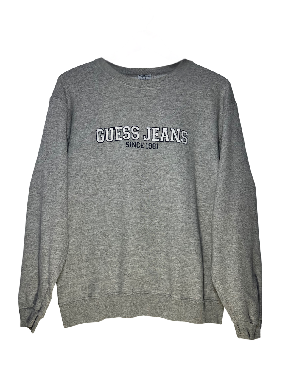 Sudadera Guess Jeans Vintage Gris Sin Capucha - Talla S