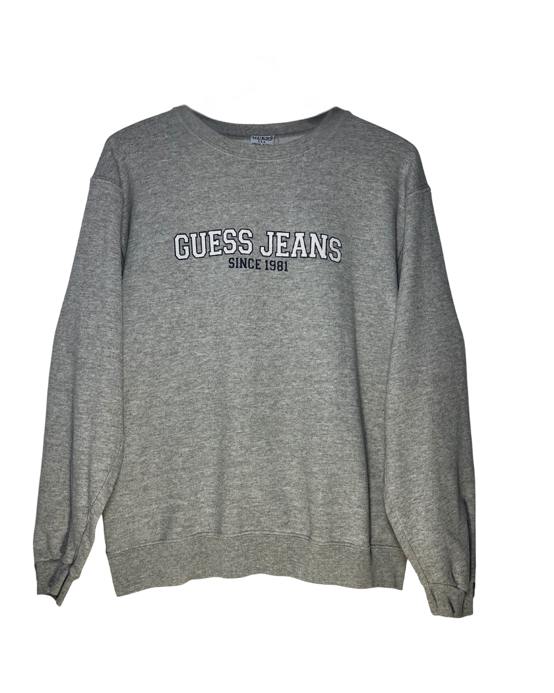 Sudadera Guess Jeans Vintage Gris Sin Capucha - Talla S