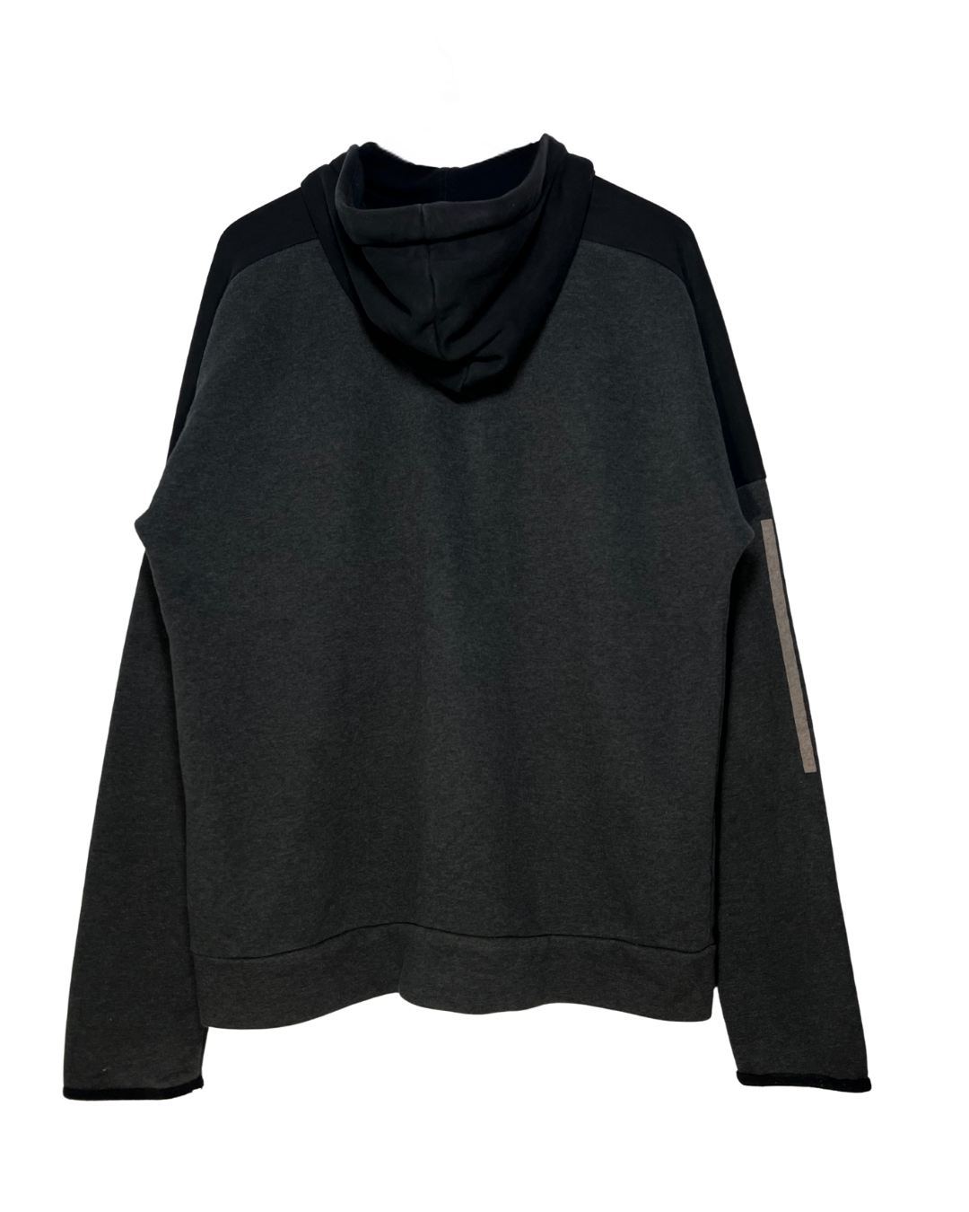 Chaqueta Chándal Adidas Vintage Gris Oscuro con Capucha - Talla L