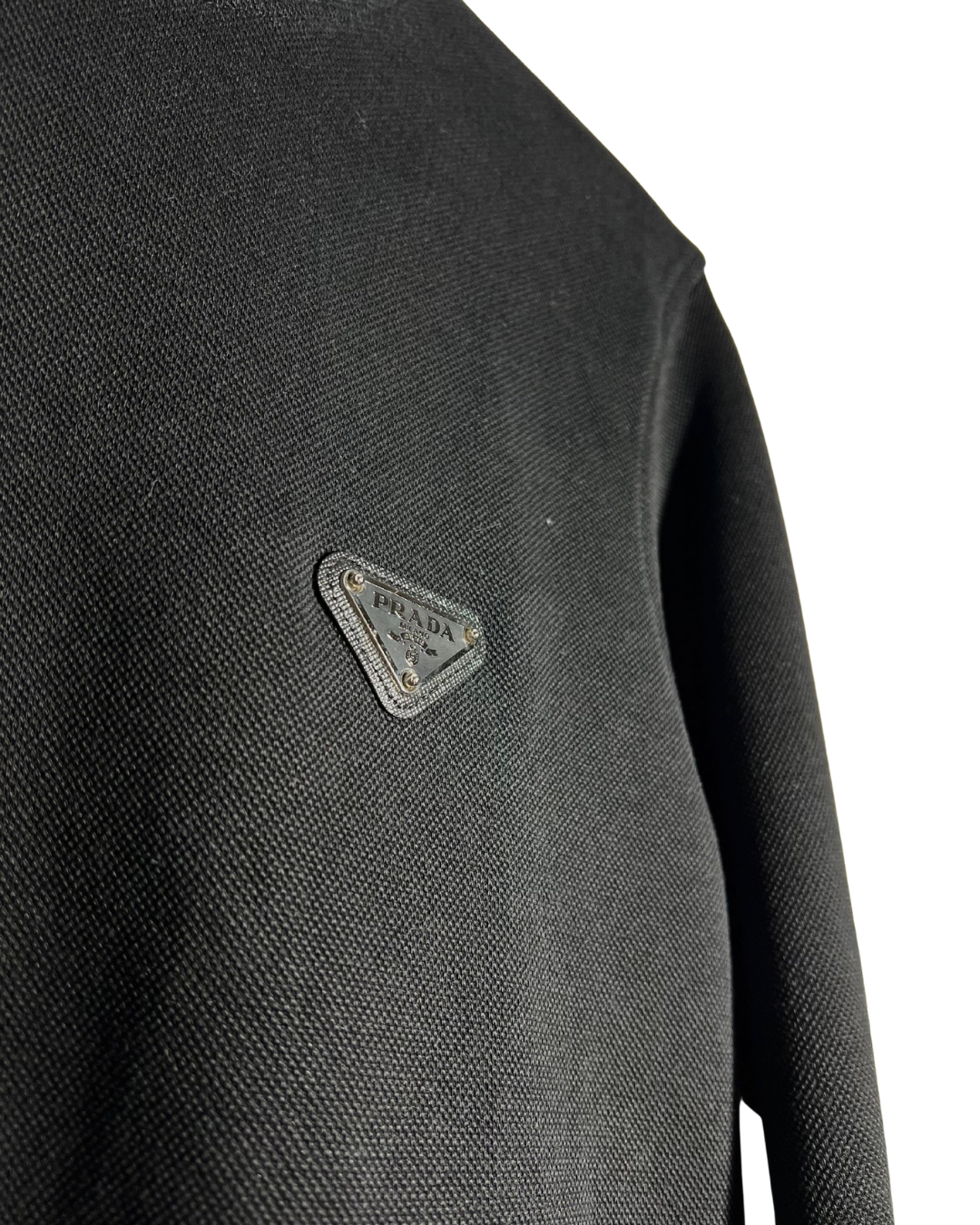 Sudadera Prada Vintage Negra con Logo - Talla M