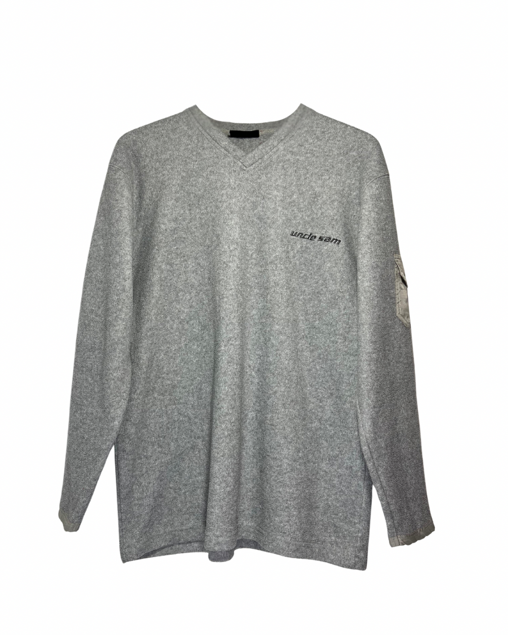 Sudadera Uncle Sam Vintage Gris Claro Sin Capucha - Talla M