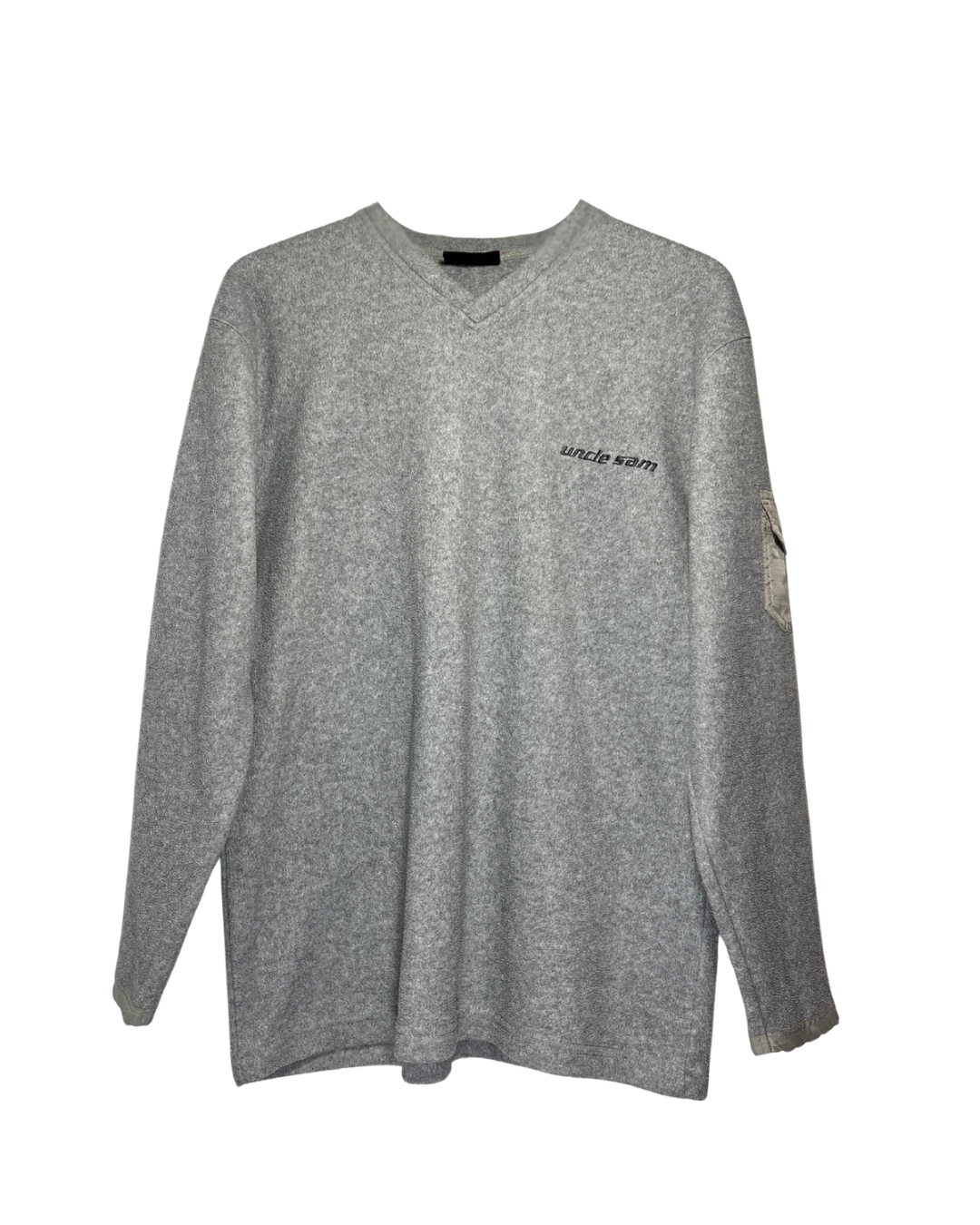 Sudadera Uncle Sam Vintage Gris Claro Sin Capucha - Talla M