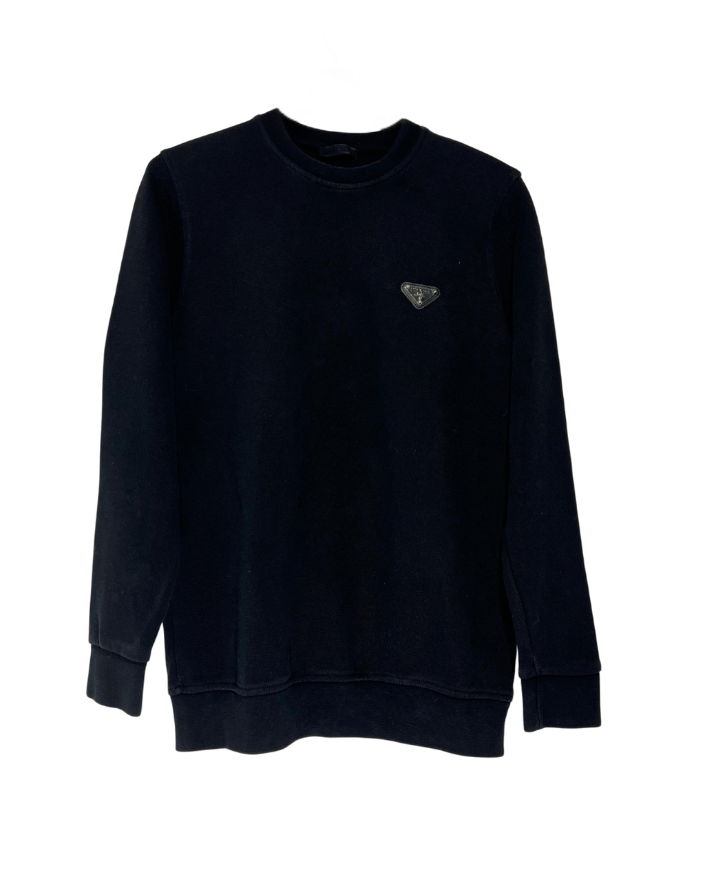 Sudadera Prada Vintage Negra con Logo - Talla M